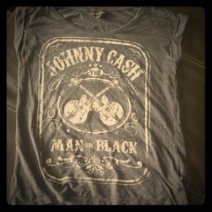 Gray Johnny Cash shirt